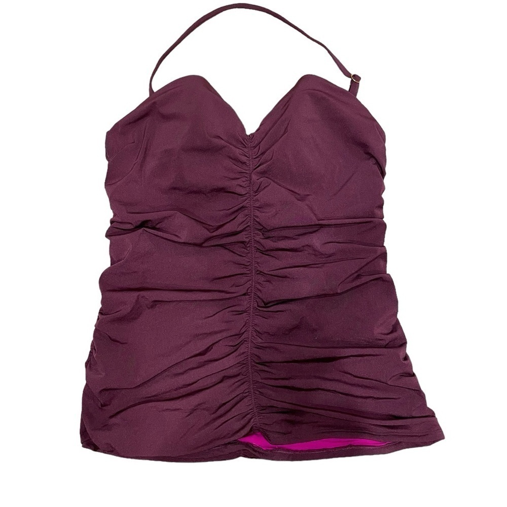 A. Che Sweatheart Line Ruched Tankini Top